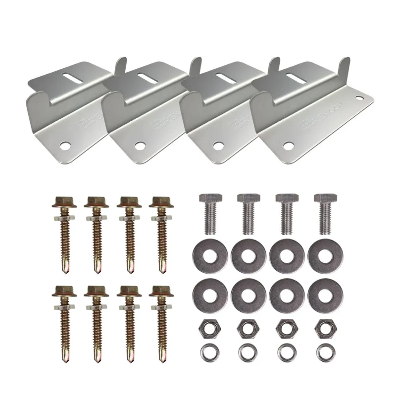 renogy rng mts zb solar panel mounting brackets for rv roof boat set of 4