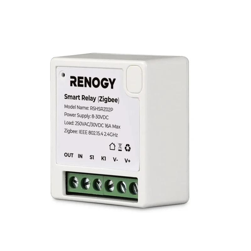 renogy zigbee smart relay 8 30v 16a 250vac 30vdc