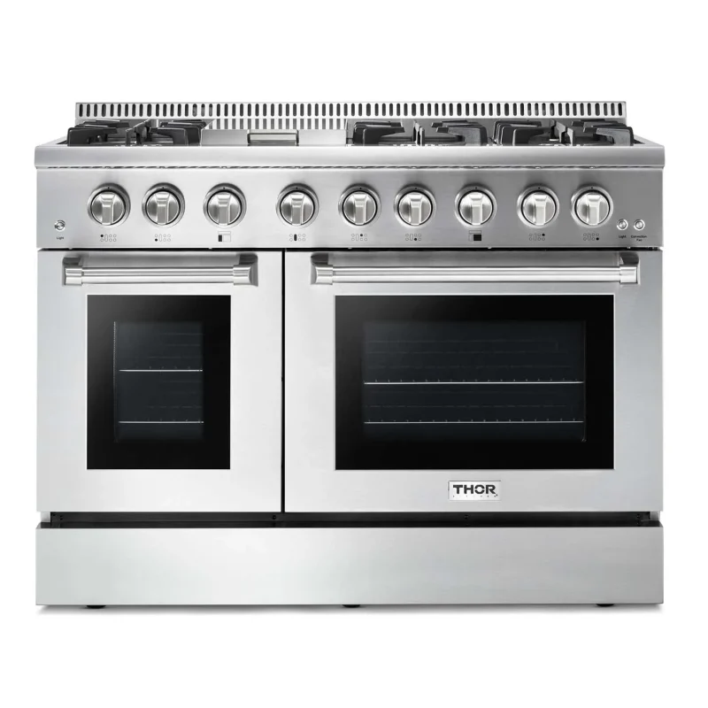 thor kitchen 48 dual fuel range stainless steel