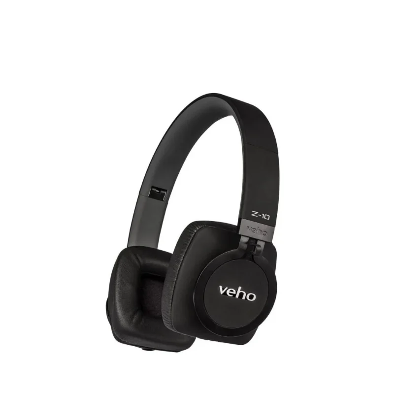 veho z 10 black on ear wired headphones premium sound