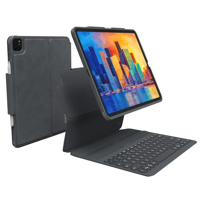 zagg pro keys bluetooth keyboard case for ipad pro 12 9 2018 2021 charcoal scaled