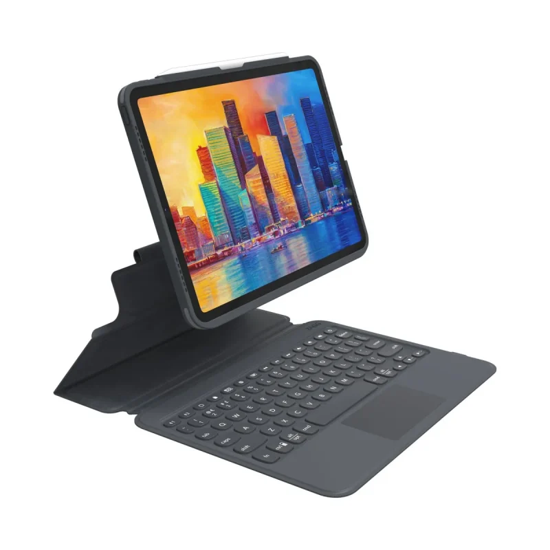 zagg pro keys wireless keyboard trackpad for 12 9 ipad pro charcoal